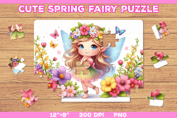 Download Cute Fairy Puzzle Template - Puzzle template Collection