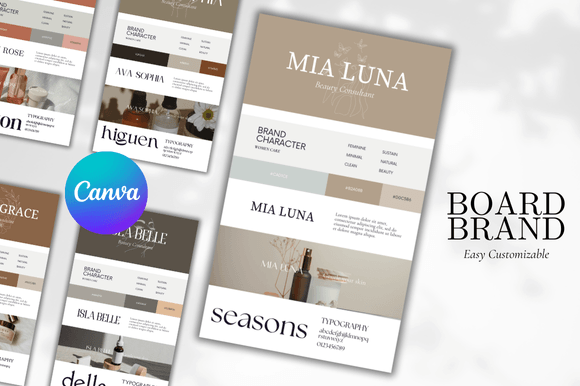 Download Brand Board Canva Template Bundle - Canva template bundle Collection