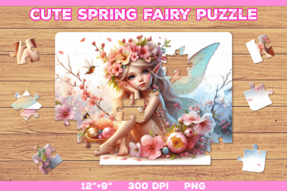 Download Cute Fairy Puzzle Template - Puzzle template Collection