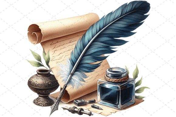 Download QuillCraft Watercolor Writer's Muse - Writer Collection
