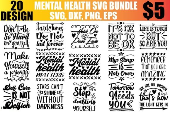 Download Mental Health SVG Bundle - Premium Resources
