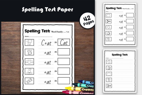 Download Spelling Test Paper Word Families Writer - Writer Collection