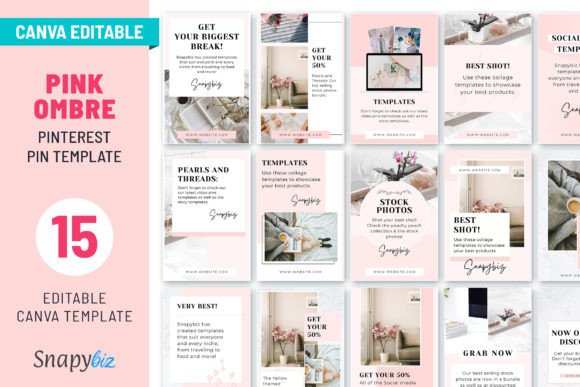 Download Editable Pink Pinterest Canva Template - Premium Resources