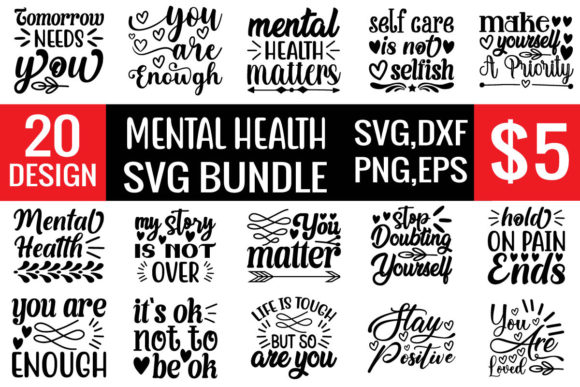 Download Mental Health SVG Bundle - Premium Resources